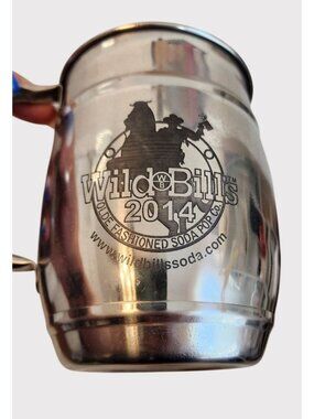 Wild Bill’s Soda Mug 2014 Delmarva Bike Week Stainless Steel Barrel Tankard